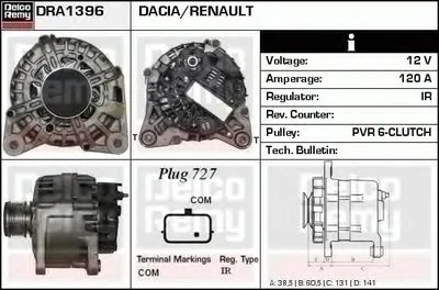 Генератор Remanufactured REMY (Light Duty) DELCO REMY купить