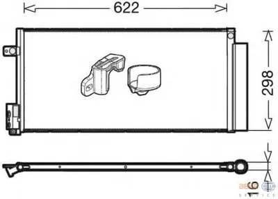 Конденсатор, кондиционер BEHR HELLA SERVICE HELLA купить