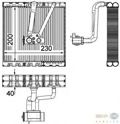 Испаритель, кондиционер BEHR HELLA SERVICE HELLA купить