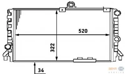 Радиатор, охлаждение двигателя BEHR HELLA SERVICE HELLA купить