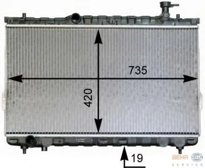 Радиатор, охлаждение двигателя BEHR HELLA SERVICE HELLA купить