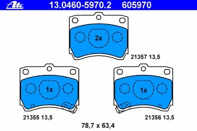 Комплект тормозных колодок, дисковый тормоз ATE купить