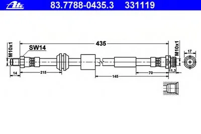 Тормозной шланг ATE купить