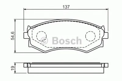 Комплект тормозных колодок, дисковый тормоз BOSCH купить