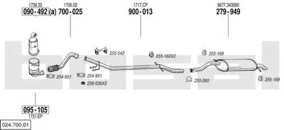 Система выпуска ОГ BOSAL купить