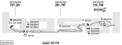Система выпуска ОГ BOSAL купить