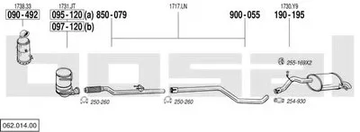 Система выпуска ОГ BOSAL купить