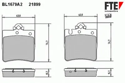 Комплект тормозных колодок, дисковый тормоз FTE купить