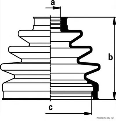 Комплект пылника, приводной вал HERTH+BUSS JAKOPARTS купить