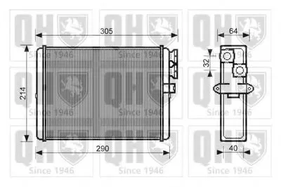 Теплообменник, отопление салона QUINTON HAZELL купить