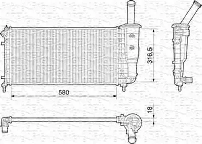 Радиатор, охлаждение двигателя MAGNETI MARELLI купить