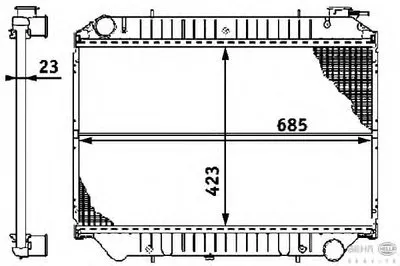 Радиатор, охлаждение двигателя BEHR HELLA SERVICE купить