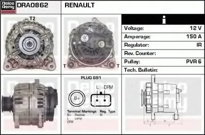 Генератор Remanufactured REMY (Light Duty) DELCO REMY купить