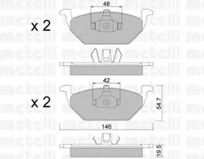 Комплект тормозных колодок, дисковый тормоз METELLI купить
