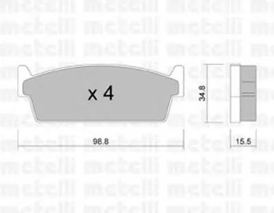 Комплект тормозных колодок, дисковый тормоз METELLI купить