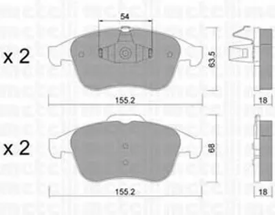 Комплект тормозных колодок, дисковый тормоз METELLI купить