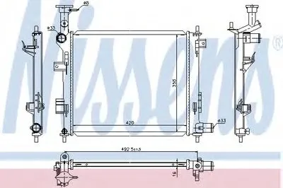 Радиатор, охлаждение двигателя NISSENS купить