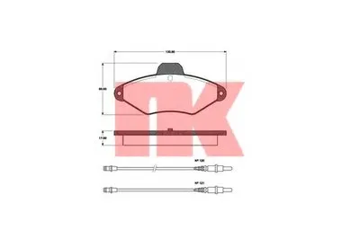 Комплект тормозных колодок, дисковый тормоз NK купить
