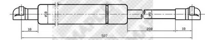 Газовая пружина, крышка багажник MAPCO купить