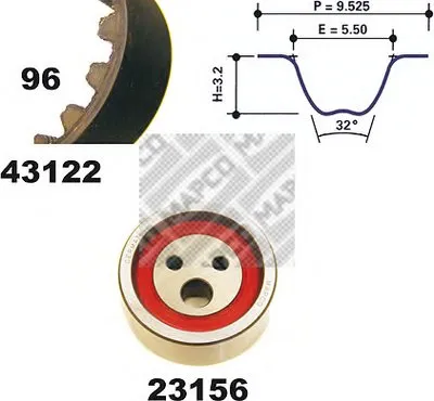 Комплект ремня ГРМ MAPCO купить