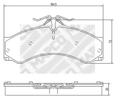 Комплект тормозных колодок, дисковый тормоз MAPCO купить