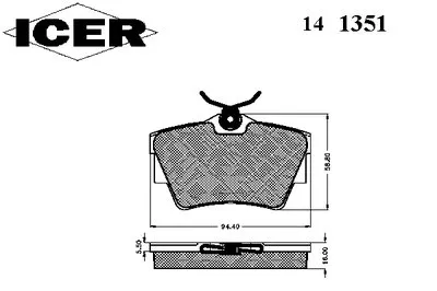 Комплект тормозных колодок, дисковый тормоз ICER купить