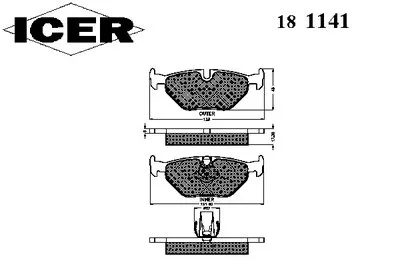 Комплект тормозных колодок, дисковый тормоз ICER купить