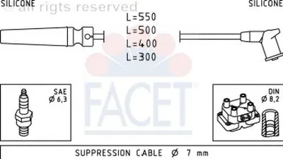 Комплект проводов зажигания FACET купить