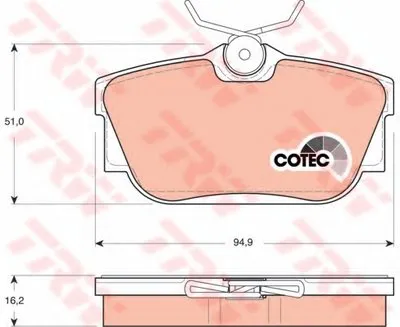 Комплект тормозных колодок, дисковый тормоз COTEC TRW купить