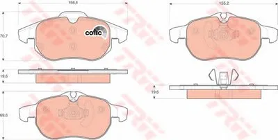 Комплект тормозных колодок, дисковый тормоз COTEC TRW купить