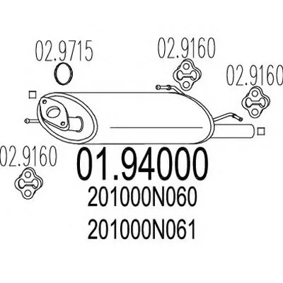 Глушитель выхлопных газов конечный MTS купить