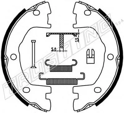 Комплект тормозных колодок, стояночная тормозная система TRUSTING купить