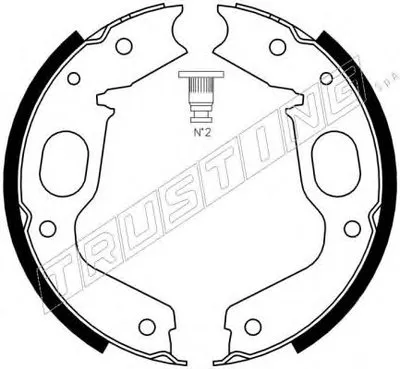 Комплект тормозных колодок, стояночная тормозная система TRUSTING купить