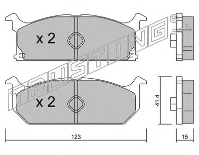 Комплект тормозных колодок, дисковый тормоз TRUSTING купить