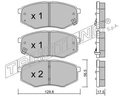Комплект тормозных колодок, дисковый тормоз TRUSTING купить