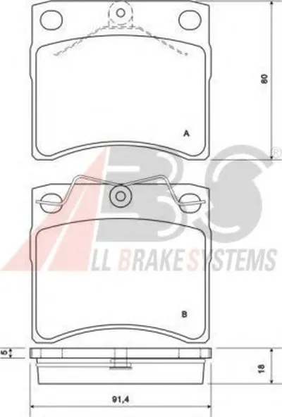 Комплект тормозных колодок, дисковый тормоз A.B.S. купить