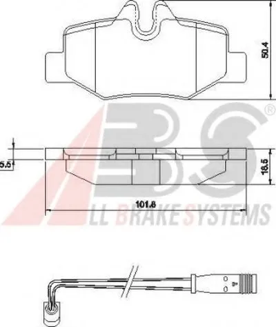 Комплект тормозных колодок, дисковый тормоз A.B.S. купить
