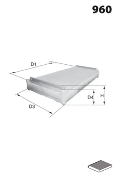 Фильтр, воздух во внутренном пространстве MECAFILTER MECAFILTER купить