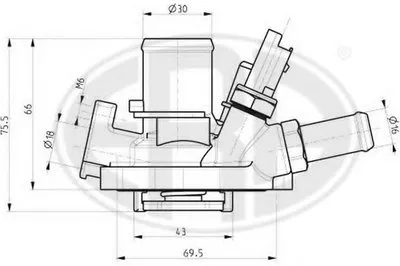 Термостат, охлаждающая жидкость ERA купить