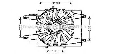 Вентилятор, охлаждение двигателя AVA QUALITY COOLING купить