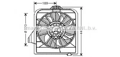Вентилятор, охлаждение двигателя AVA QUALITY COOLING купить