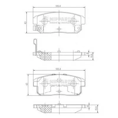 Комплект тормозных колодок, дисковый тормоз NIPPARTS купить
