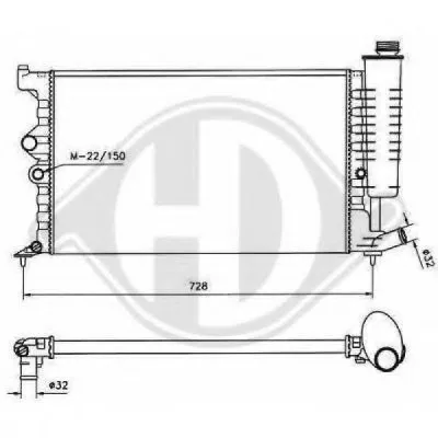 Радиатор, охлаждение двигателя DIEDERICHS купить
