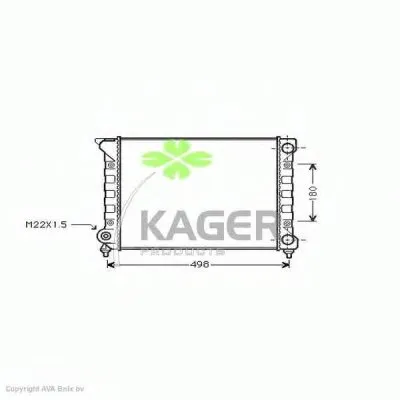 Радиатор, охлаждение двигателя KAGER купить