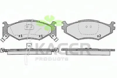 Комплект тормозных колодок, дисковый тормоз KAGER купить