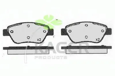 Комплект тормозных колодок, дисковый тормоз KAGER купить