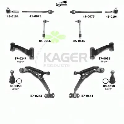 Подвеска колеса KAGER купить