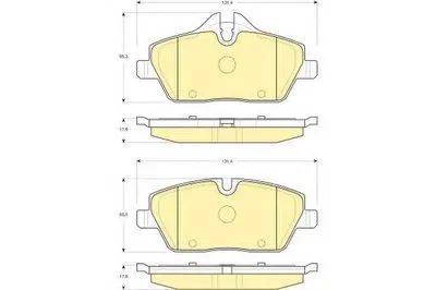 Комплект тормозных колодок, дисковый тормоз GIRLING купить