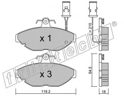 Комплект тормозных колодок, дисковый тормоз fri.tech. купить