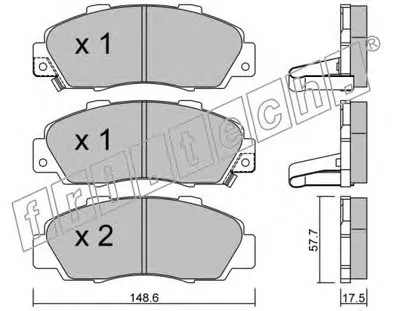 Комплект тормозных колодок, дисковый тормоз fri.tech. купить